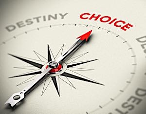 compass pointing to the word 'choice'