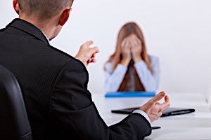 crying after arguing with coworker