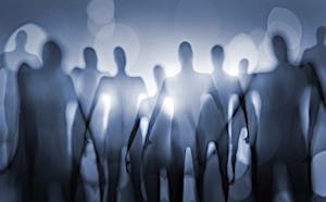 spooky ghost-like people
