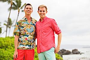 two friends smiling happy friendly posing for photo