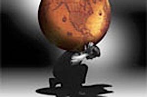 Atlas bearing the troubles of the workd on his shoulders