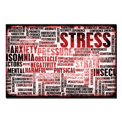 sign with text reading STRESS