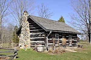 old log cabin away from neighbors