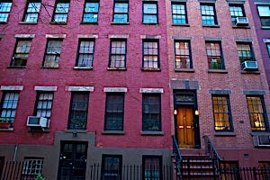 big city crowded apartments
