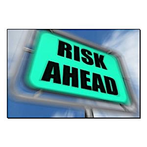 sign that says risk ahead